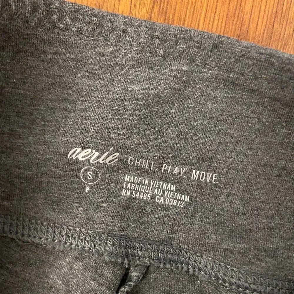 NEW Aerie Feel Comfy Everyday Stretch Cotton Leggings Gray Small